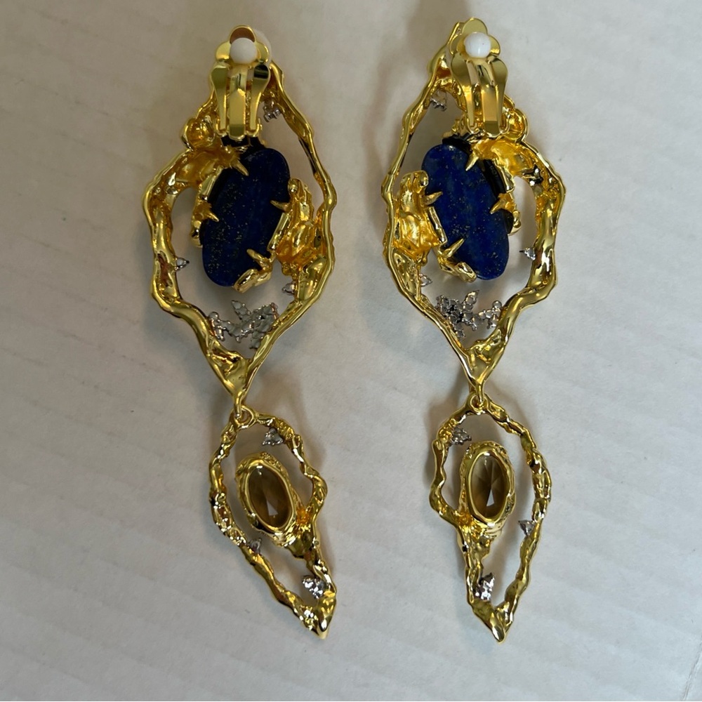ALEXIS BITTAR Brut Mosaic Clip Earring 14K Gold Plated NWT - Picture 8 of 13